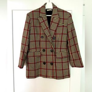 Mango MNG plaid blazer jacket. Size small.
